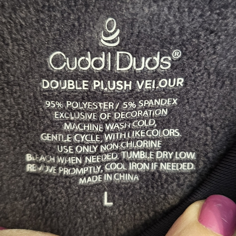 Cuddl Duds Double Plush Leggings Dark Gray - Picture 4 of 5